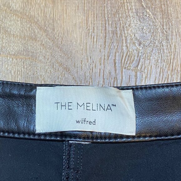 Wilfred The Melina Black Vegan Leather High Waisted Pants 16?‎ - Picture 3 of 8